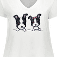thumbnail image 4 of Inktastic Boston Terriers (dark Apparel) Women's Plus Size V-Neck T-Shirt, 4 of 5