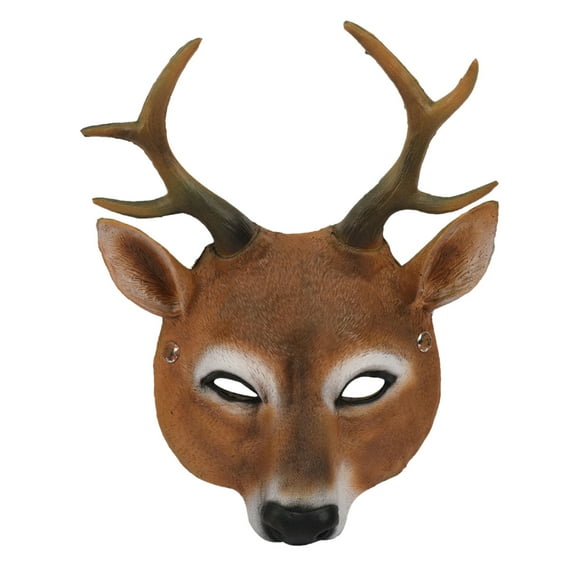 Anime Head Realistic Animal for Party Halloween Christmas 3D Latex Deer Face Half Head