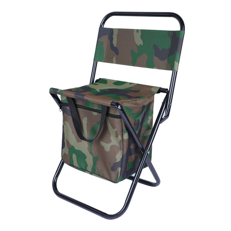 Portable Backpack Chair, Folding Fishing Cooler Backpack Stool for