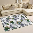 thumbnail image 5 of SKYSONIC Lightweight Soft Area Rugs Ethnic Feathers Floor Mat for Kids Playing Room Hardwood Floor Living Room 60x39 inch Nursery Rugs, 5 of 5