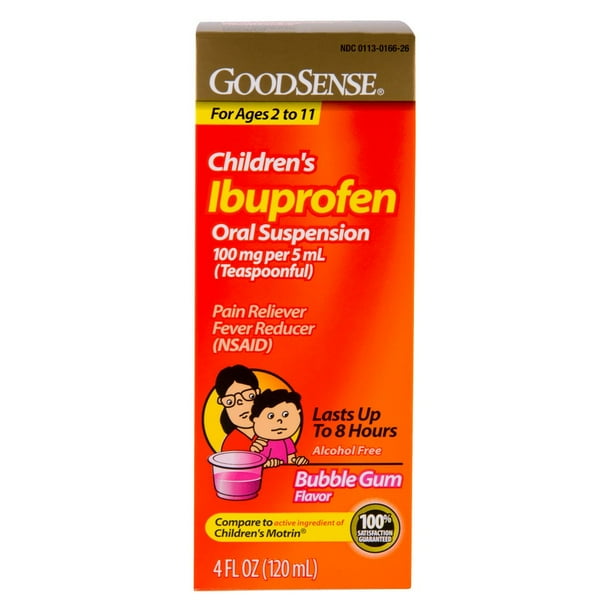 GoodSense Children's Ibuprofen, 100 mg/5 ml, Bubble Gum, 4 Fl Oz