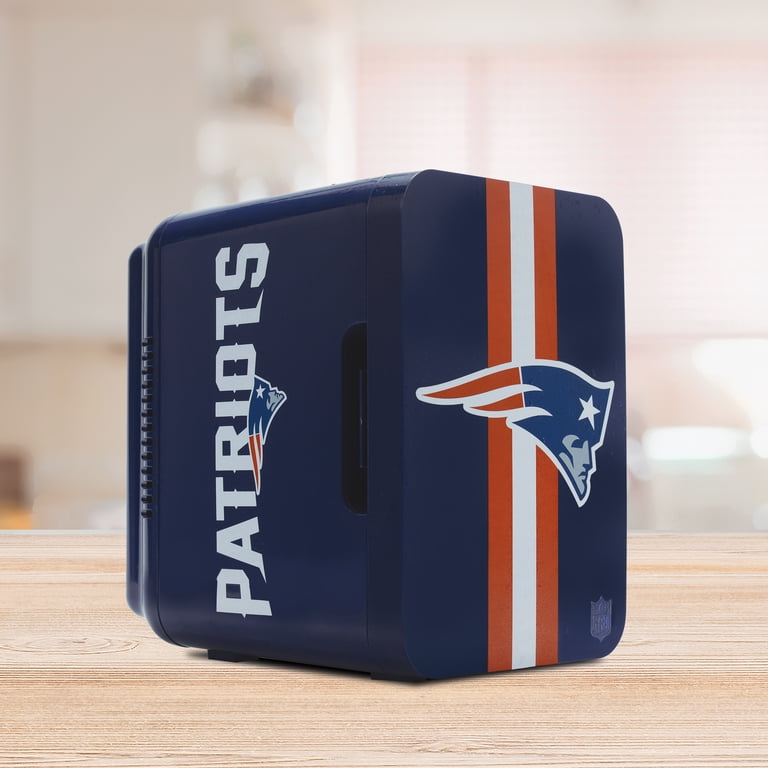 NFL New England Patriots Mini Fridge, Nautical Blue, 4L, 6 Cans