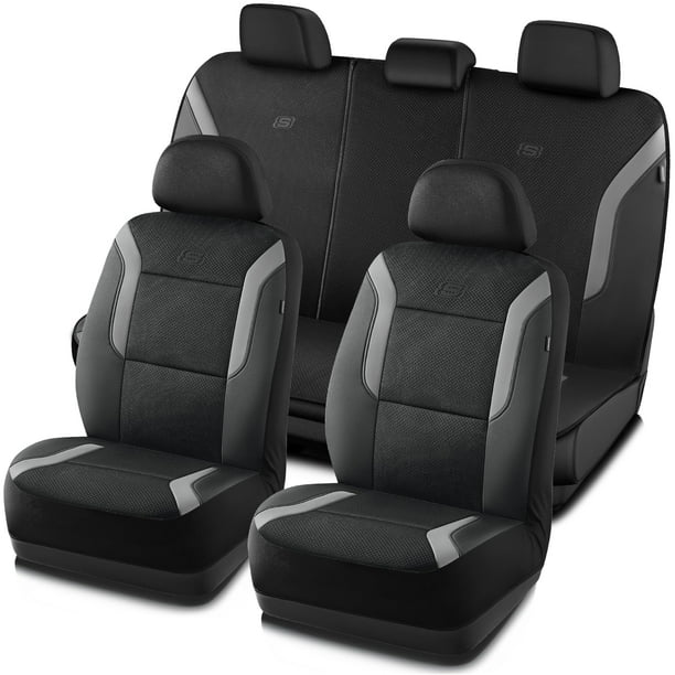 Fundas para asientos de coche Skechers Memory Foam Air Cool Mesh, color gris