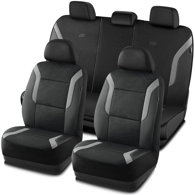 Fundas para asientos de coche Skechers Memory Foam Air Cool Mesh, color gris