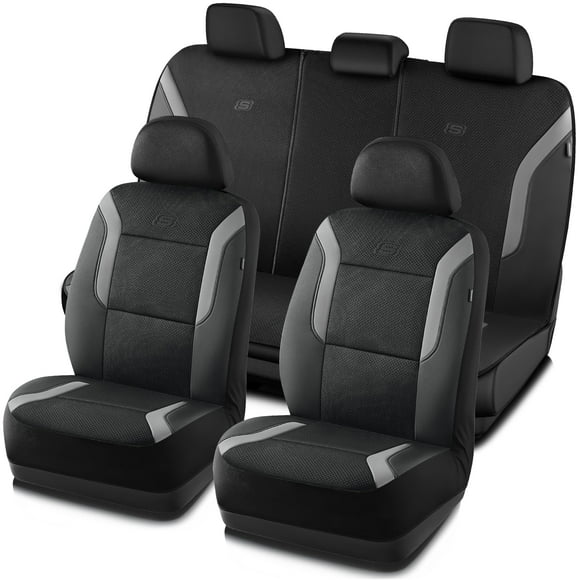 Fundas para asientos de coche Skechers Memory Foam Air Cool Mesh, color gris