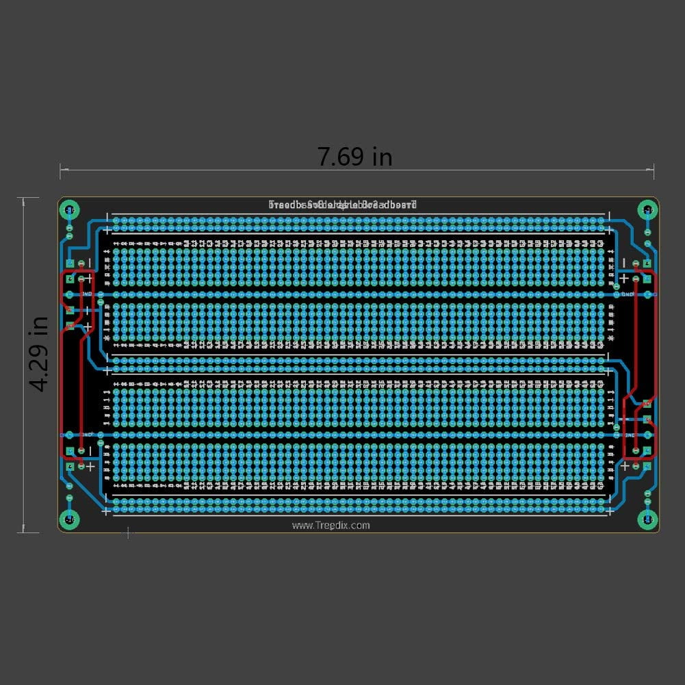 Treedix 2PCS Upgraded Universal Board Solderable BreadBoard PCB Prototype Shield Board Double Sided Tinned Gold Plated Holes