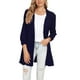 thumbnail image 1 of Blazer Unifizz para mujer, frente abierto, manga 3/4, azul marino, talla M, 1 of 7