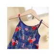 thumbnail image 5 of Bagilaanoe 4th Of July Clothes Bell Bottom Jumpsuit Baby Girls Spaghetti Strap Flare Pants Overalls Sleeveless Backless Playsuit, 5 of 9