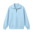 thumbnail image 6 of NominalSnug 1/4 Zip up Sweatshirts for Women Fall Winter Lightfleece Lined Long Sleeve Shirts Stand Collar Pullover Tops, 6 of 8
