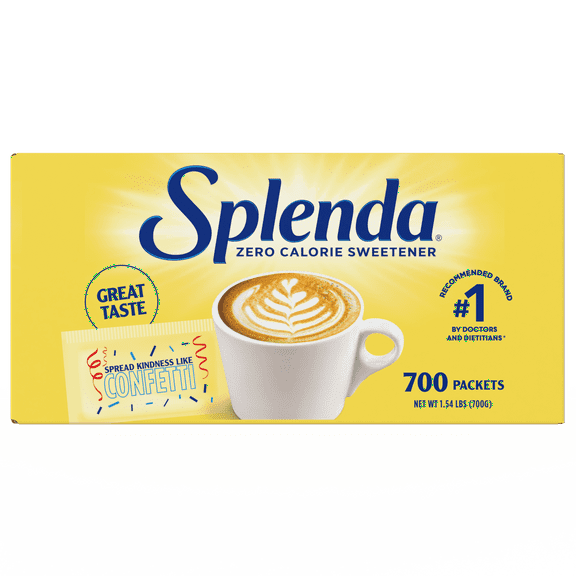 Splenda Zero Calorie Sweetener, Sugar Substitute Packets, 700 Count, Cardboard Box (Pack of 2)