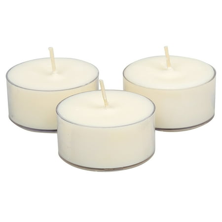100 Hr Soy Candle - Soy Tealight Candles - 25 Unscented - All Natural Color - Clear Cup Candles With 6 To 8 Hour Burn Time