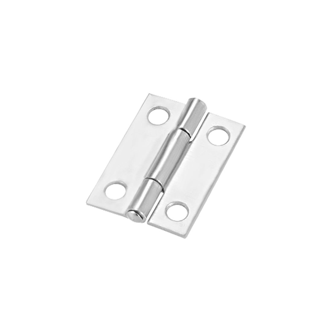Uxcell 0.98inch Hinge Silver Door Hinge Fittings Brushed Chrome Plain 4pcs