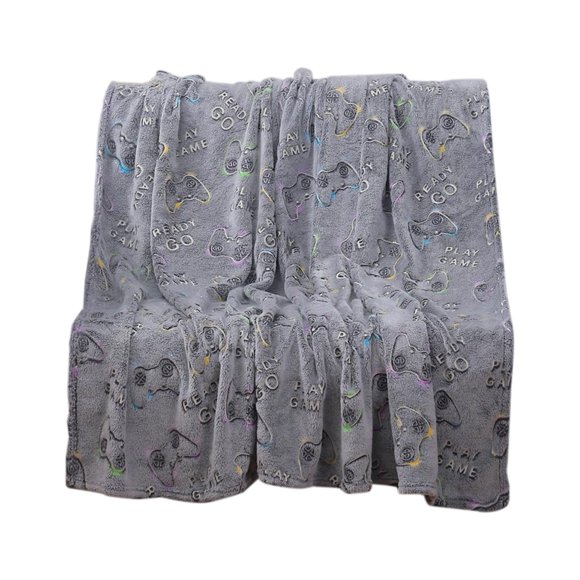 Shining In The Dark Game Machine Soft Sleeping Strip Blanket Christmas Birthday Decoration Magical Light Throw 50x60 Inch