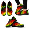 thumbnail image 1 of Zapatillas deportivas con diseño de hojas de marihuana para mujer, zapatos planos con cordones y estampado de colores., 1 of 6