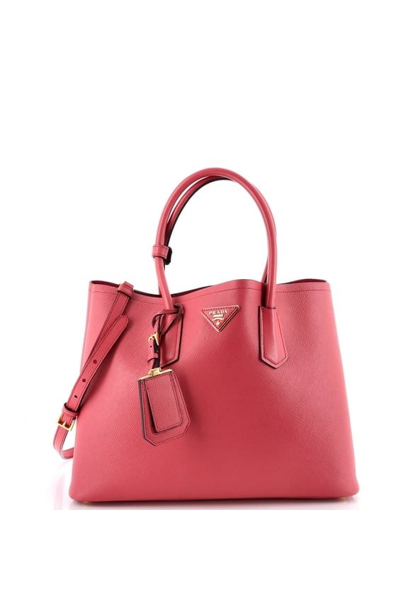 Pre-Owned Cuir Double Tote Saffiano Leather Large By Rebag