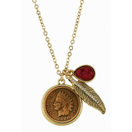 Traditional Indian Gold Jewelry - Indian Penny Charm Necklace