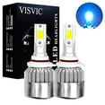 thumbnail image 2 of 9005 LED Headlight Bulbs All-in-one Blue LED Headlights Conversion Kits High Low Beam 8000K Super Bright Ice Blue, Halogen Lamps Replacement, COB Chips, IP68 Waterproof, Pack of 2, Headlight Bulbs, 2 of 5