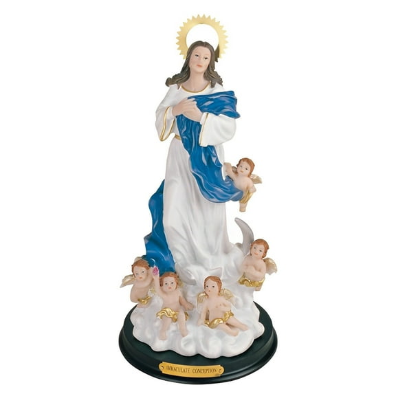 FC Design 12"H Immaculate Conception Virgin Mary with Angels Holy Figurine Statue Sculpture Ornament Decoration Home/Room Decor and Unique Gift Ideas for Housewarming, Holidays and Birthdays