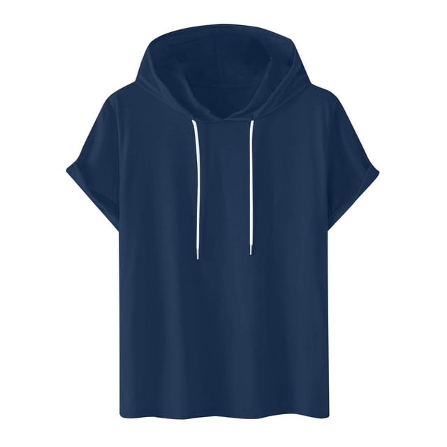 pstuiky Camisas de manga corta para hombre, Camiseta deportiva informal de manga corta con capucha y cuello redondo para hombre camisas casuales para hombre xl