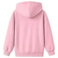 thumbnail image 3 of Abcomgle Sweatshirt Set for Girls Oversized Half Zip Hooded Sweatshirts and Warm Sweatpants Athletic Tracksuit Kids Girls,Pink,13-14Years, 3 of 8