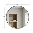 thumbnail image 2 of ZUNMOS 24"Wall Round Mirror, Bring a Touch of Sophistication to Our Living Space, Black, 2 of 7
