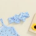 thumbnail image 5 of vdgthytj Baby Clothes Girl Newborn Infant Summer Outfit Floral Printed Ruffle Camisole and Shorts with Headband Set, 5 of 9