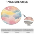 thumbnail image 6 of Pastel Cloud Starry Sky Round Fitted Tablecloth with Elastic Edge,Dining Table Cover Waterproof,Outdoor Round Tablecloth for Camping,Dining,Indoor and Outdoor, 6 of 7