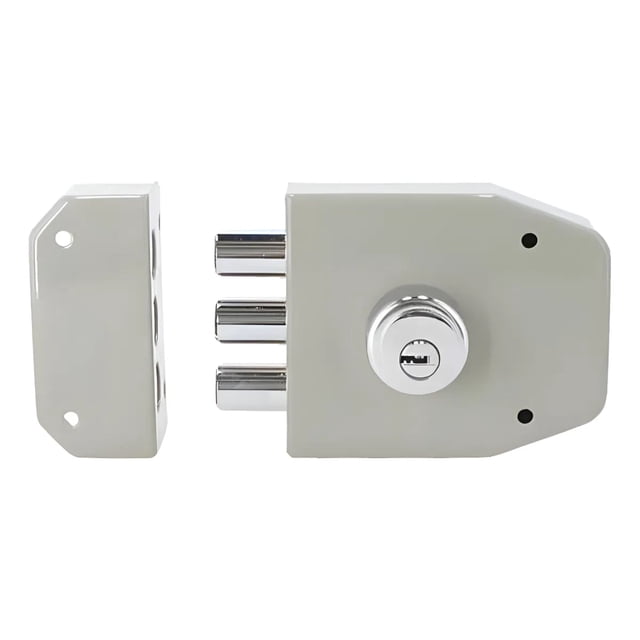 Cerradura Sobreponer Tover Pintada S200p Doble Cilindro Chapa Alta Seguridad Hogar Casa Puerta