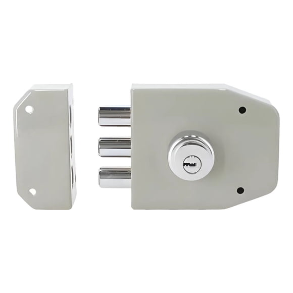 Cerradura Sobreponer Tover Pintada S200p Doble Cilindro Chapa Alta Seguridad Hogar Casa Puerta