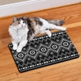 thumbnail image 2 of Boho Retro Floral Pet Feeding Mat-Abstract Art Pattern Absorbent Pet Placemat for Food and Water Bowl, with Waterproof Rubber Backing, Quick Dry Water Dispenser Mat for Dog and Cat (12"x20"), 2 of 7
