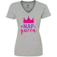 thumbnail image 3 of Inktastic Nap Queen, Princess, Crown, Stars, Sleep, Sleeping Women's V-Neck T-Shirt, 3 of 5
