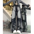 thumbnail image 3 of Y2K Wide Leg Jeans Women Hip Hop Style Fashion Vintage Streetwear Black High Waist Jean Female Trouser Baggy Denim Pants, 3 of 5
