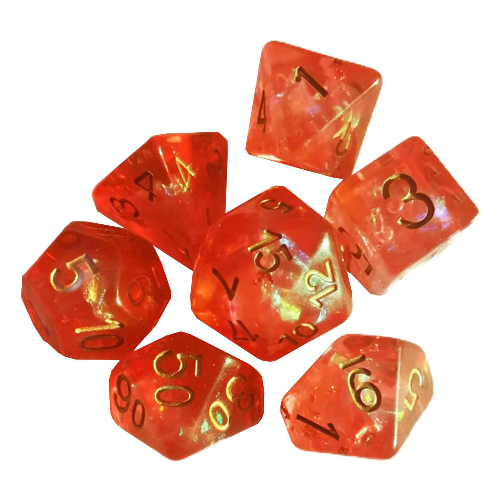 Polyhedral D&D Red Blue Yellow Dice Sets of 7 d4-d20 