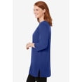 thumbnail image 3 of Woman Within Plus Size Perfect Three-Quarter-Sleeve Scoopneck Tunic, 3 of 6