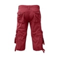 thumbnail image 5 of SHIXIAOO Men's Spring and Summer Leisure Sports Solid Color Pocket Trouser Leg Hanging Rope Tool Minute Shorts, 5 of 5