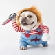 thumbnail image 2 of Ropa de muñeca fatal para perro, disfraz ajustable de Halloween para perro, cosplay, peluca divertida de muñeca fatal, ropa de fiesta para carlino, ropa de Navidad (L), 2 of 5