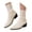 White, variant on Wovix Ankle Boots for Women Dressy Comfy Knit Sock Booties Pointed Toe Heel on Elastic Spring Fall Booties Daily Black 36