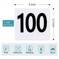 thumbnail image 2 of 100Pcs Table Numbers 1-100,Plastic Table Numbers, Double Sided Table Number Cards for Wedding Reception Restaurant Table,1 * plastic table number cards kit(100pcs),White, 2 of 7