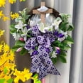 thumbnail image 4 of Kokovifyves Easter Wreath Spring Summer Wreath for Front Door 2025 New Easter Front Door Wreath Wreath with Bow Easter Wreath for Easter Decorations Patio Summer Outside Decor, 4 of 8