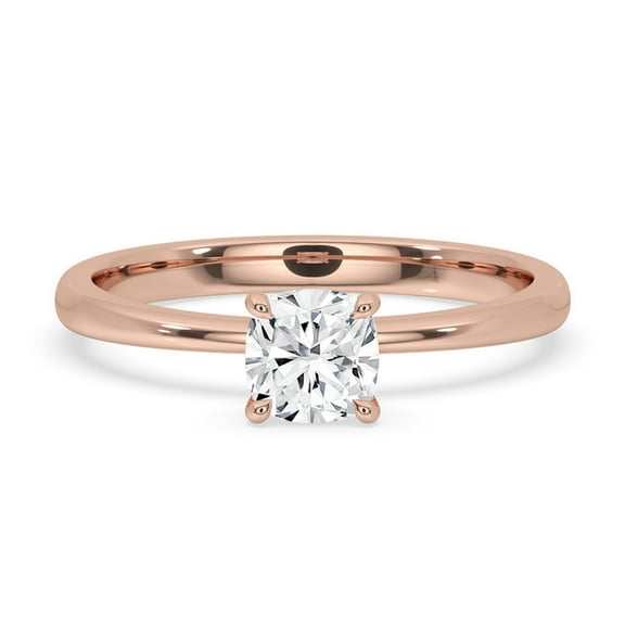 0.80 CT Cushion Diamond Solitaire Engagement Ring 14k Rose Gold Delicate Ring Cushion Cut Diamond Proposal Ring For Her IGI Certified Ring.