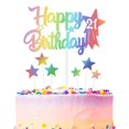 thumbnail image 1 of Decoraciones para Pastel iNINGER Arcoíris Brillante Set de Cumpleaños 21, 1 of 7