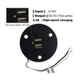 thumbnail image 2 of Facon RV USB Charger Socket Power, High Speed Charging 5V / 2.4A Dual USB Outlet, Recessed Mount with Green Indicator Light, USB Outlet for RV Trailer Camper Boat Marine Motorhome (Black), 2 of 8