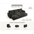 thumbnail image 4 of BEDEEP 124.8'' Modular Sectional Sofa with Storage Ottoman, L/U Shaped Chenille Cloud Couch, Convertible 6-Seater Sofa with Chaise for Living Room, Black, 4 of 11