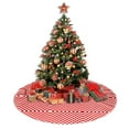 thumbnail image 2 of Red Checkerboard Pattern Tree Skirt Christmas Printed Xmas Holiday Decorations Indoor Outdoor 48", 2 of 6