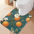thumbnail image 2 of Yayeee Bath Rug for Bathroom Floor Non Slip Rectangle Fluffy Soft Absorbent Mat, 16"x24", Retro Floral Orange, 2 of 7