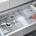 thumbnail image 4 of Drawer Divider Storage Box Clear Bathroom And Vanity Drawer Organizer Tray Drawer Storage Bin for Makeup Brushes Lipstick Cosmetics Kitchen Utensils Office, 4 of 7