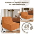 thumbnail image 4 of Tapoja Single Floor Sofa, Fleece Sponge Lazy Couch Bean Bag Chair, Adult Bean Bags Small Couch for Living Room Bedroom Apartment Dorm, Orange, 4 of 9