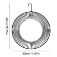 thumbnail image 2 of Carbon Steel Peanut Bird Feeder With Hanging Hook Hanging Wreath Birdfeeders Rustproof & Weatherproof Peanut Ring Squirrels Food Container For Outdoor Birds Squirrels Feeding (Black), 2 of 10