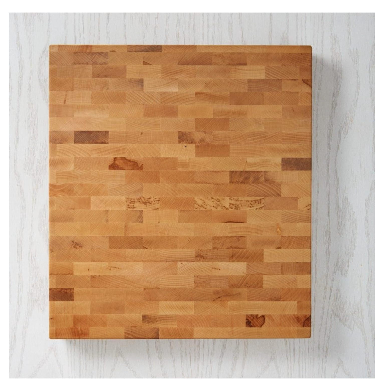 Butcher Block Cutting Board - 16x18 Inch Beechwood End Grain - Heavy Duty Chopping Board for Meat & Charcuterie - Kitchen Countertop Safe