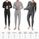 thumbnail image 2 of Sonducket Calzoncillos largos Ropa interior térmica Color sólido Cuello Ropa de abrigo Camisetas de manga larga Pantalones conjuntos de ropa Negro XXL, 2 of 6